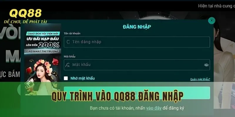 Quy trình vào QQ88 đăng nhập chỉ với 3 bước đơn giản